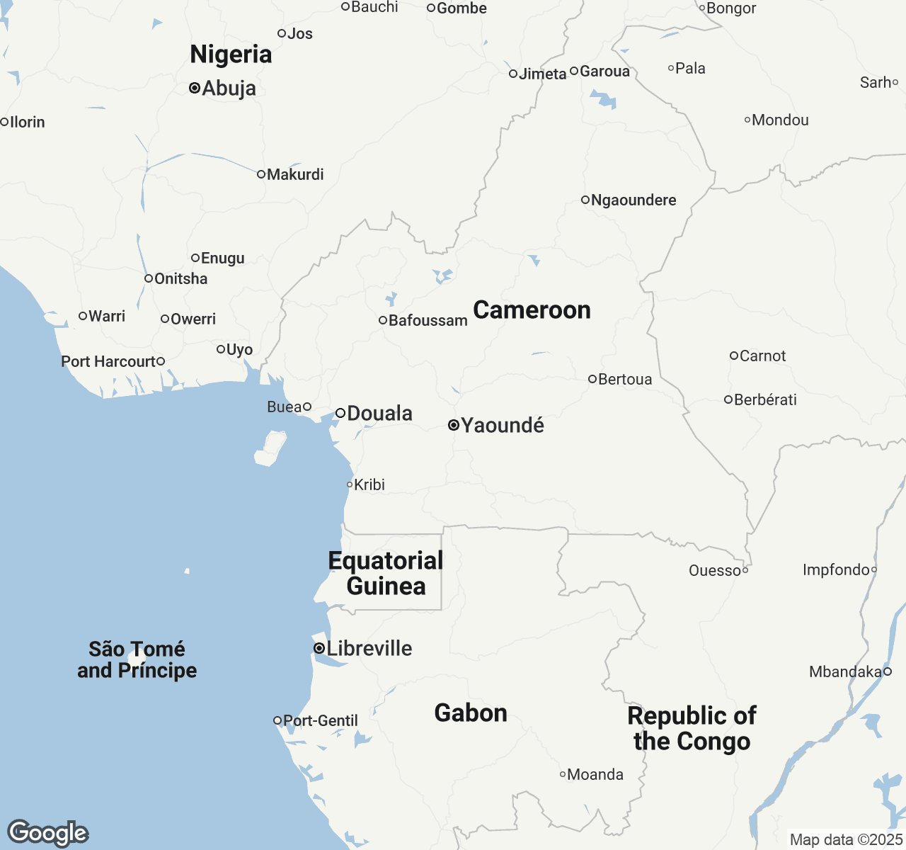 Map of Yaounde